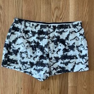 Xhilaration Black & White Marble Tie Dye Sleepwear Shorts Size Large